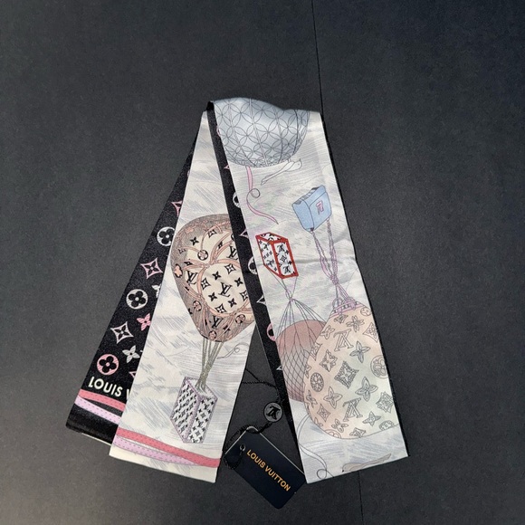 Louis Vuitton Up And Away BB Bandeau Women's Silk Scarf Twilly - Picture 1 of 3